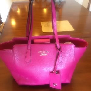 Gucci Swing Tote Bright pink